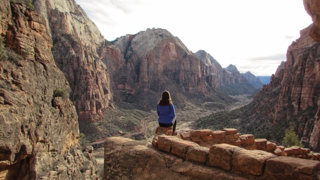 Kate Storm overlooking Zion National Park, Utah