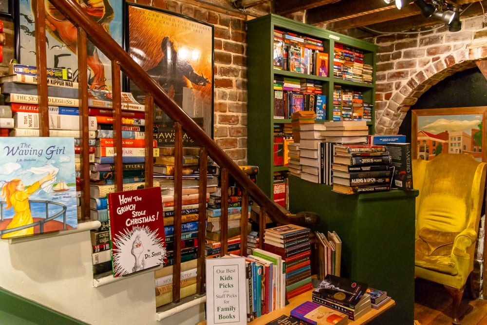 interior of the book lady bookstore in savannah georgia