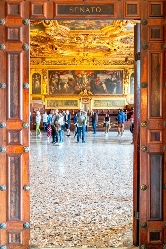 Entrance to Senate Chamber in Doge's Palace, to be visited during this 2 Day Venice itinerary