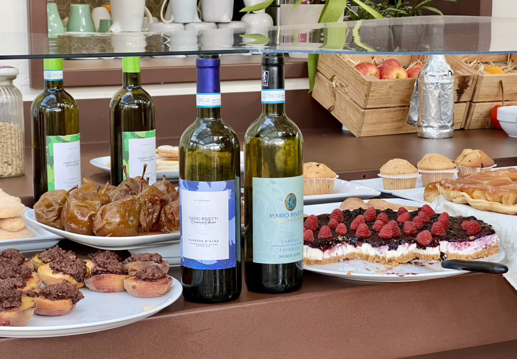 breakfast spread at a hotel in alba italy piedmont