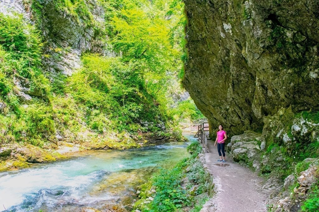 kate storm hiking in vintgar gorge slovenia