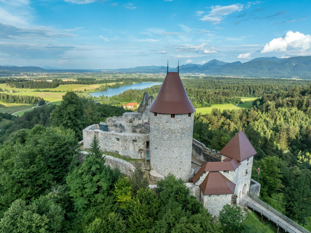 aerial view of zovnek castle, a hidden gem in slovenia travel destinations