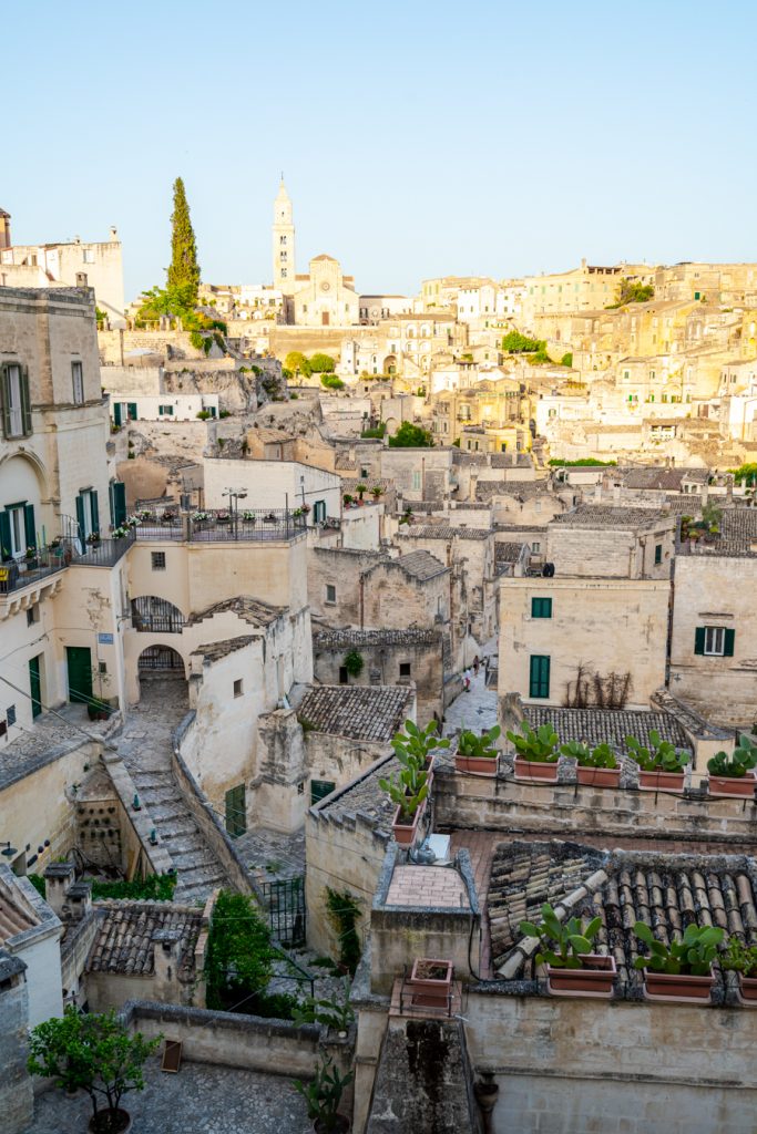 layers of matera visible from above, one of the most underrated cities to visit in italy