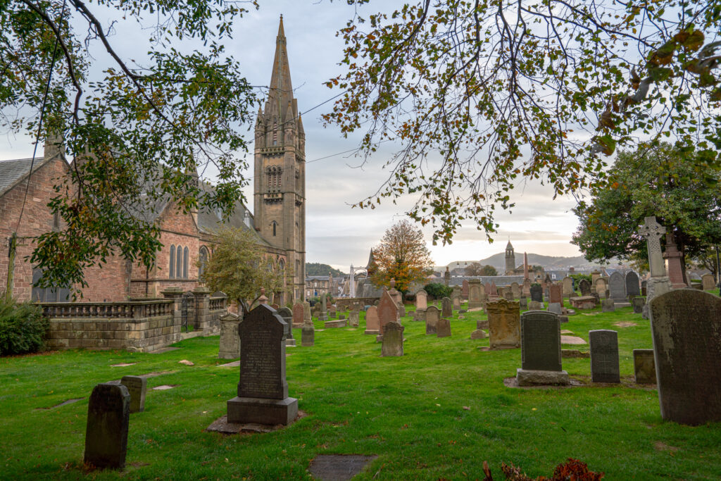 kirkyard of old high church on a cloudy day, one of the best things to see in inverness scotland