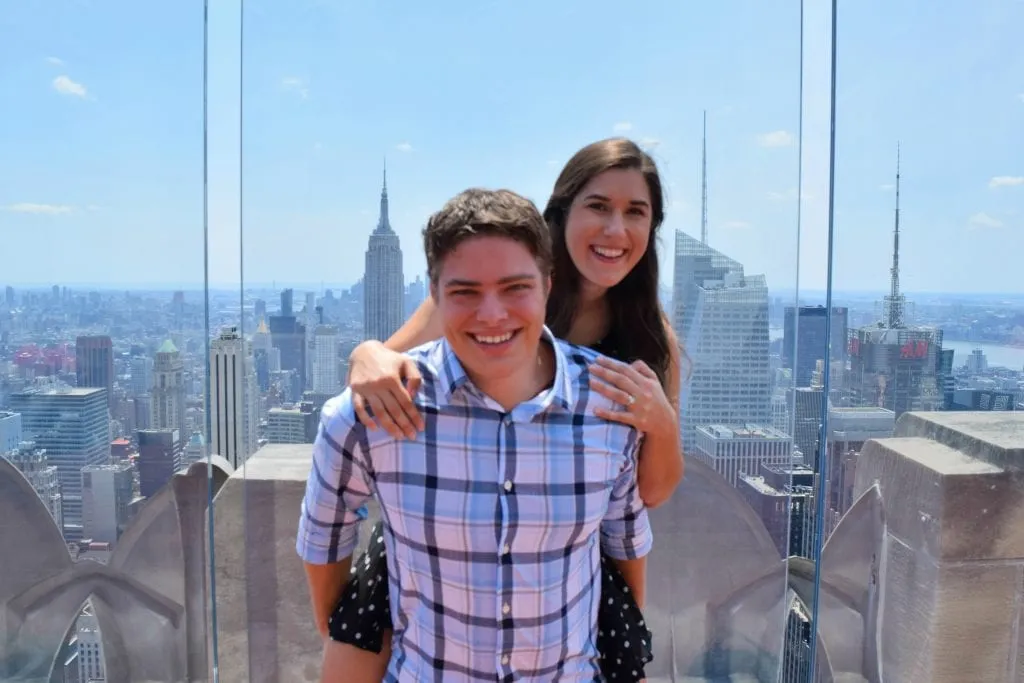 kate storm and jeremy storm at top of the rock nyc