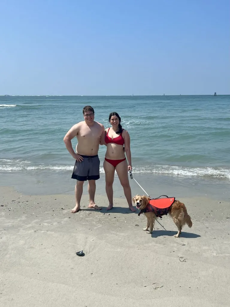 kate storm jeremy storm and ranger storm on the beach at carrot island in north carolina crystal coast