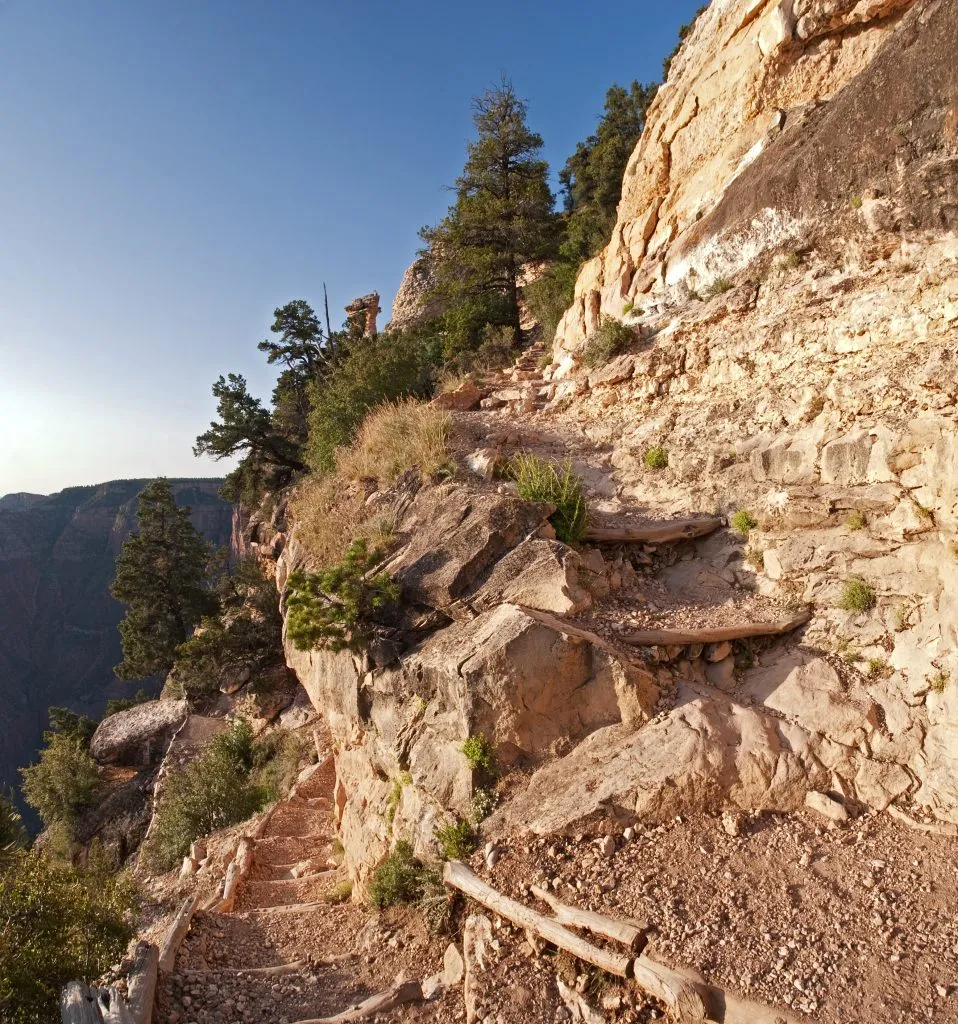 switchback on the grandview hiking trail grand canyon south rim