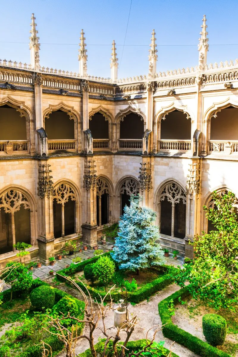 cloister of Monastery of San Juan de Los Reyes in toledo, one of the best things to do in toledo on a day trip from madrid spain