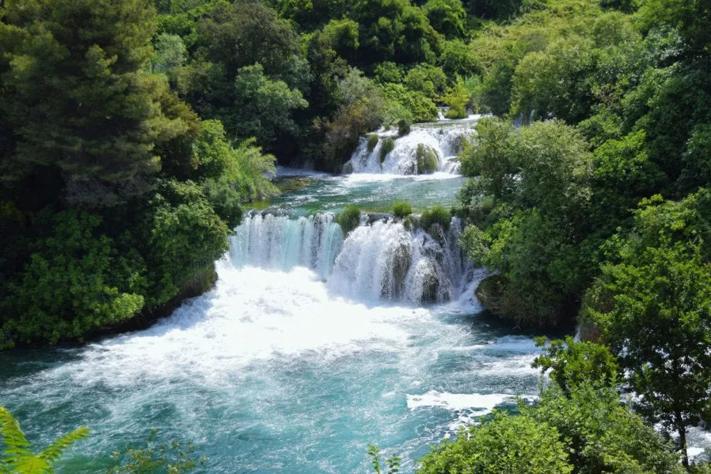 waterfalls in krka national park, how to choose krka or plitvice waterfalls croatia