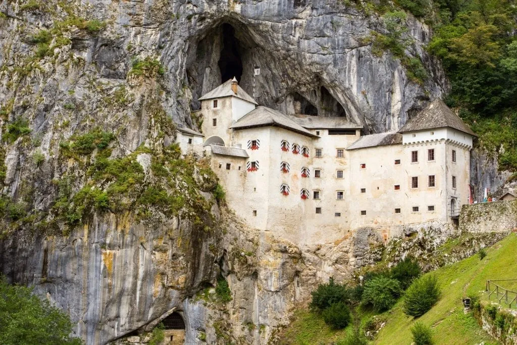 Predjama Castle in Slovenia, situated at the mouth of a cave, one of the most beautiful places in Slovenia