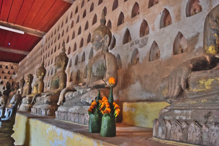 collection of buddhas at wat si saket, one of the best things to do in vientiane laos