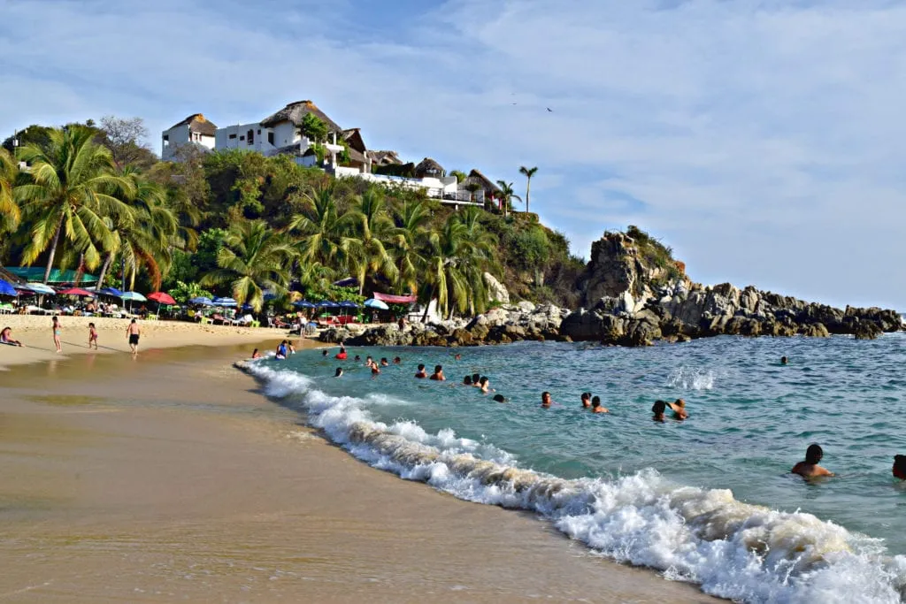 beach in puerto escondido as seen during a mexico itinerary