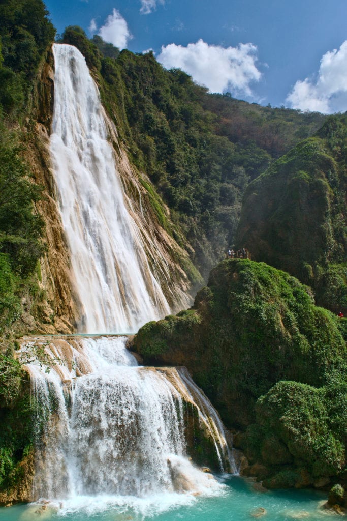el chiflon bridal veil falls, one of the most beautiful mexico waterfalls