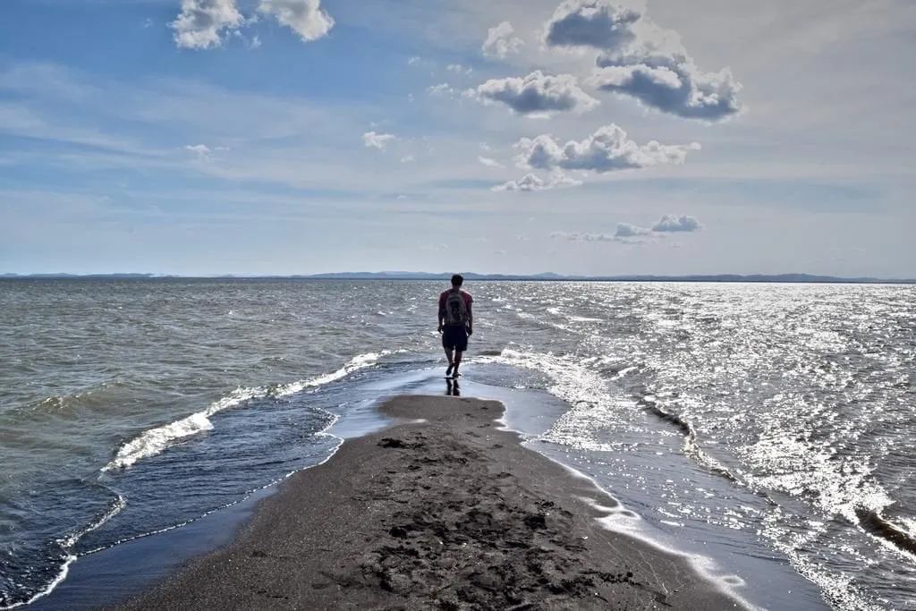 jeremy storm at the edge of la punta on ometepe nicaragua