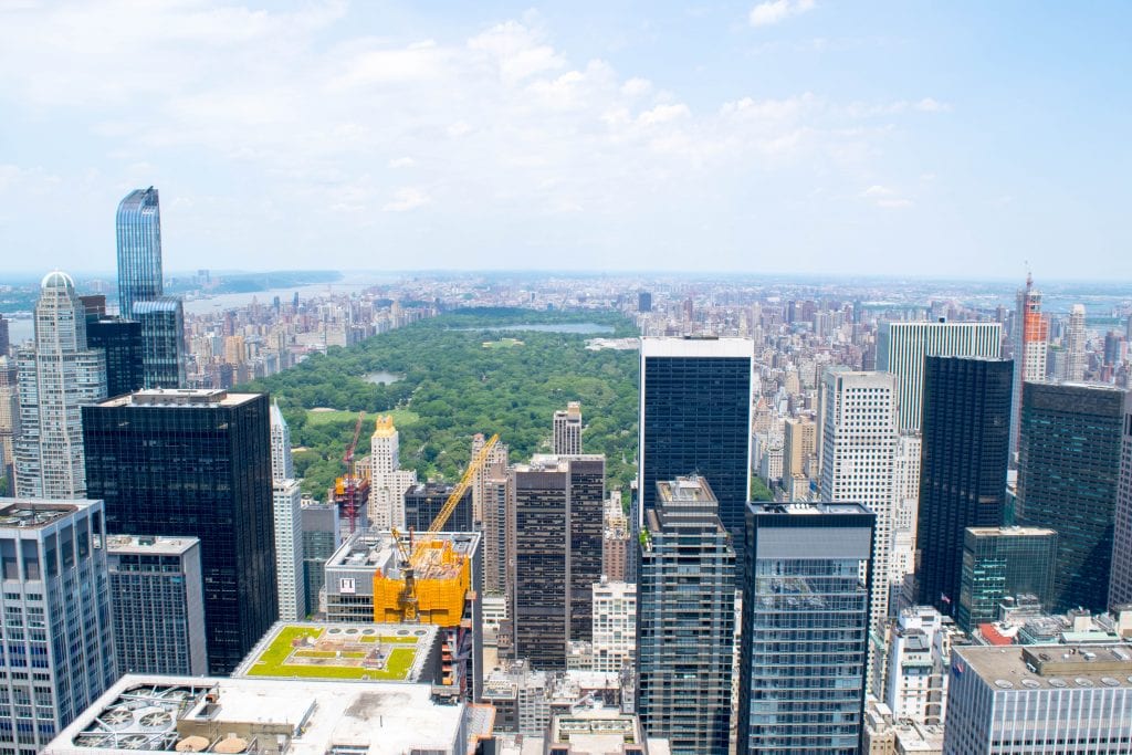View of Central Park, New York City