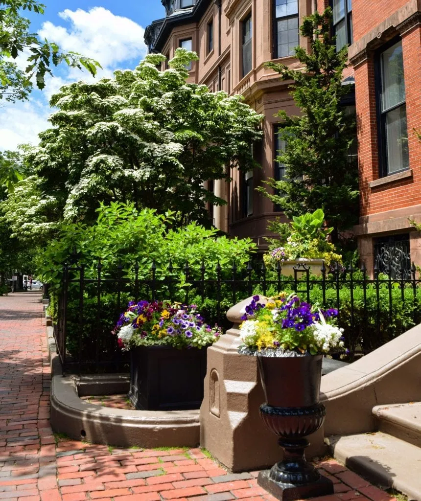 Commonwealth Avenue in Back, one of the prettiest places to see in Boston