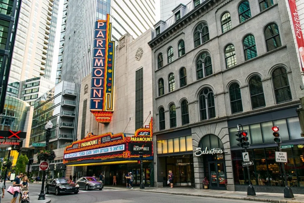 paramount sign in boston theater district