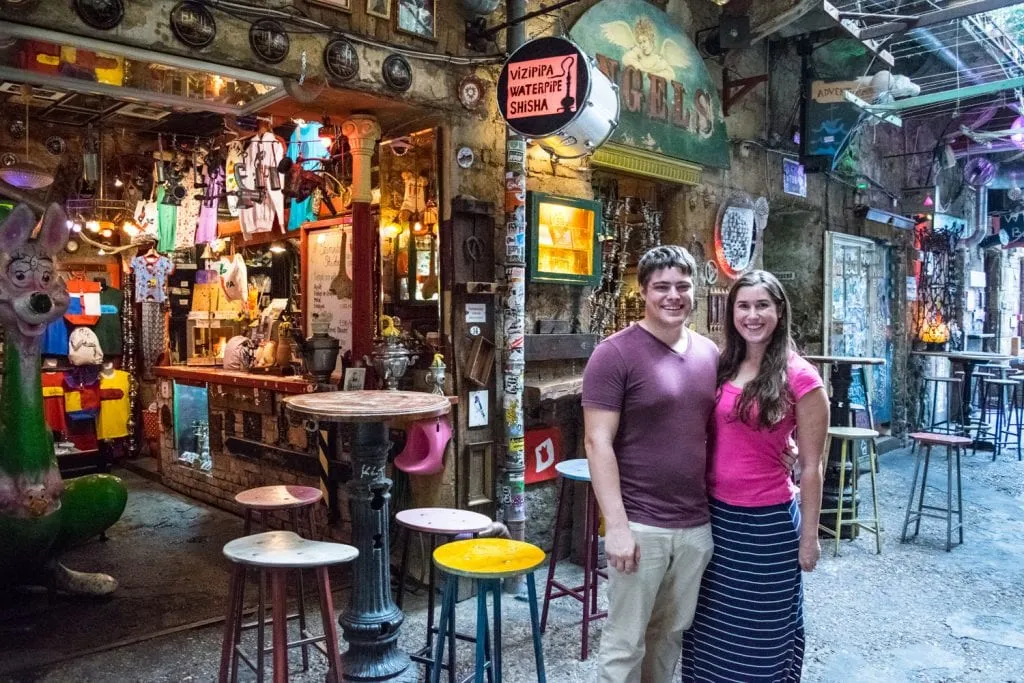 kate storm and jeremy storm in Szimpla Ruin Bar budapest or prague