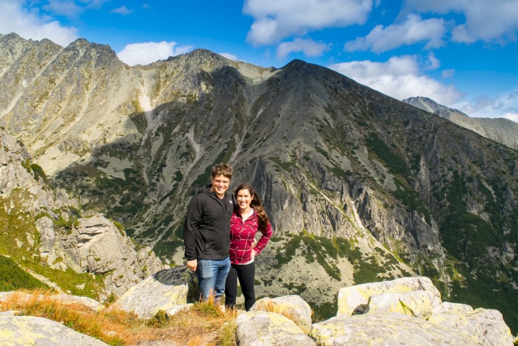Hiking in the High Tatras: Couple at Viewpoint