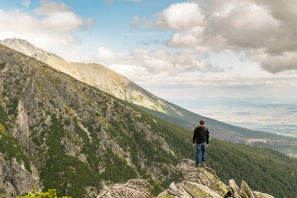 Hiking in the High Tatras: View over Valley