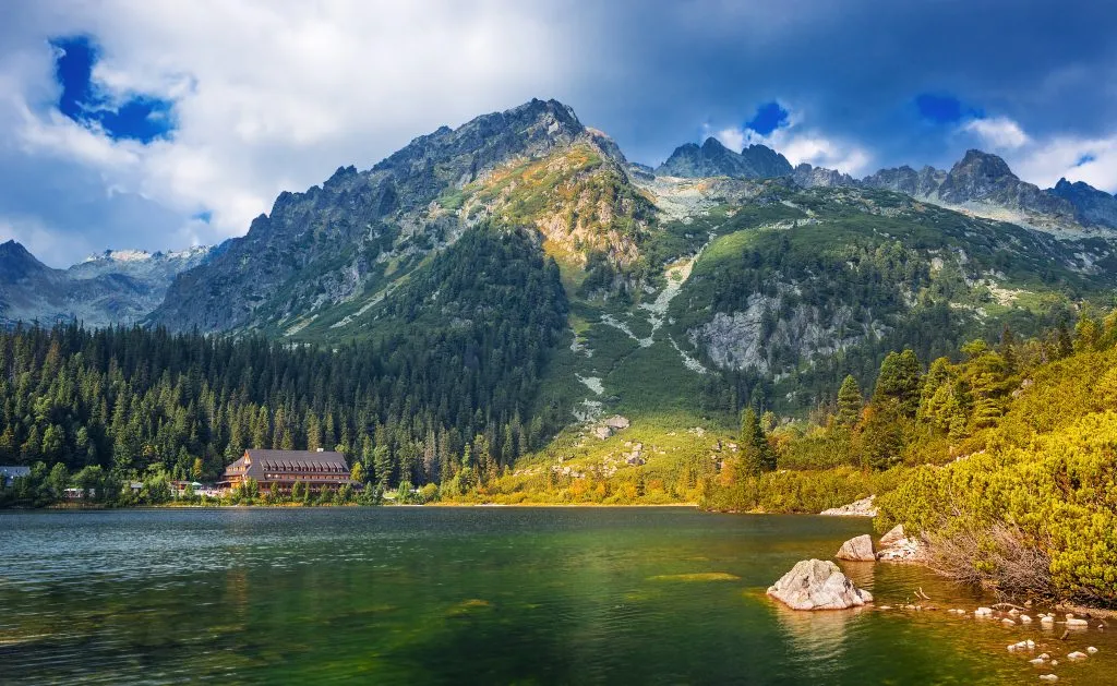 alpine lake as seen when hiking high tatras slovakia
