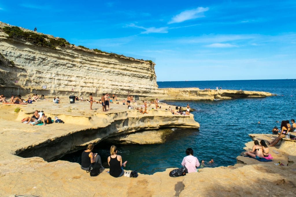 view of st peters pool included in a malta travel guide