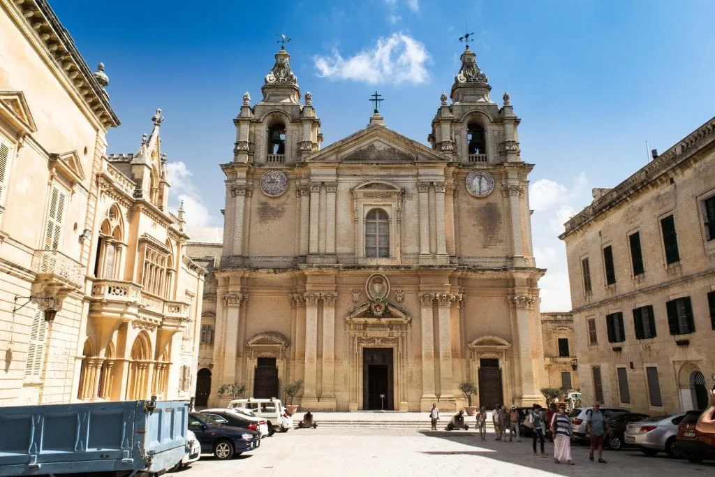 view of church in mdina malta
