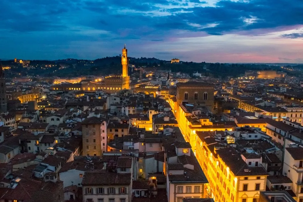 Romantic Things to Do in Tuscany: Sunset over Florence