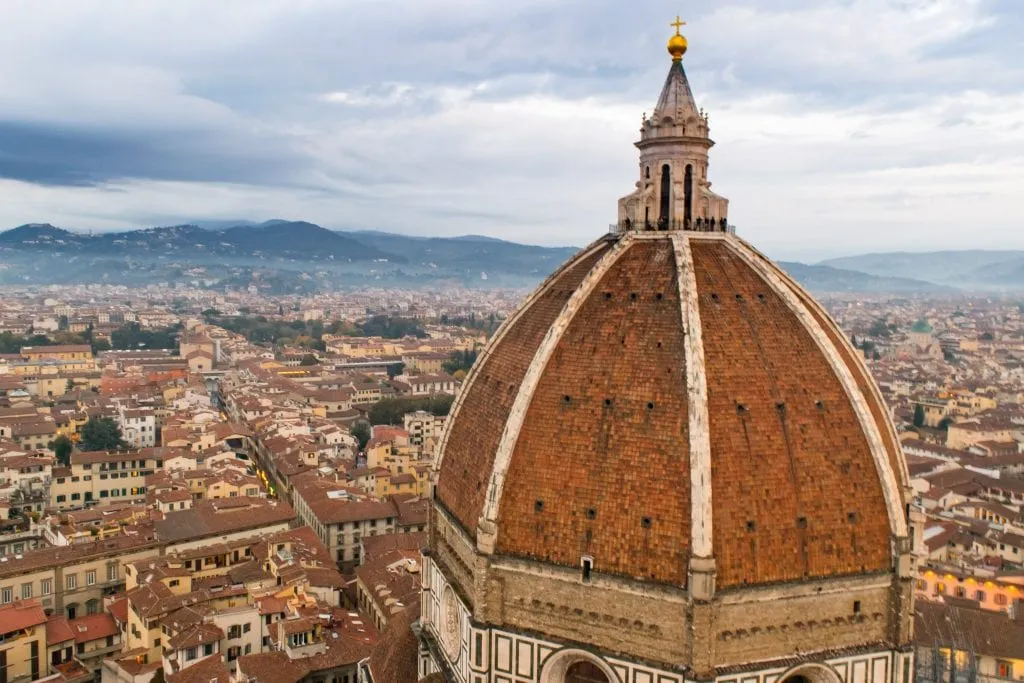 View of the cupola of Florence's Duomo from the bell tower, a worthy addition to your 2 day Florence itinerary
