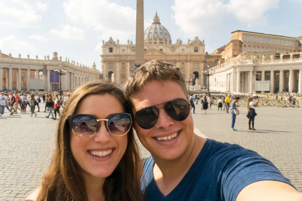 Selfie in St Peter's Square, One Day in Rome