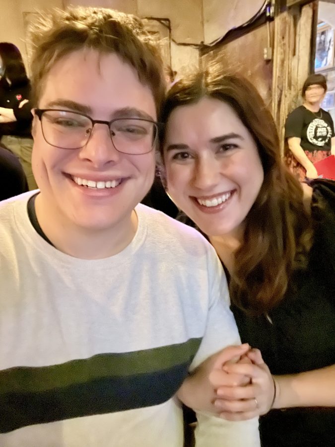 jeremy storm and kate storm taking a selfie at preservation hall when visiting nola for the weekend