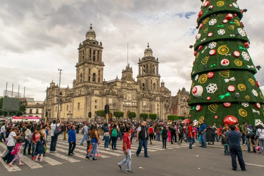 Mexico City at Christmas: Zocalo