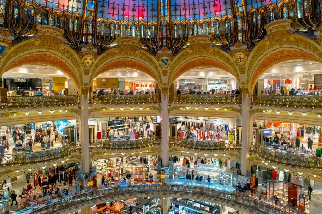Second trip to Paris: Galeries Lafayette