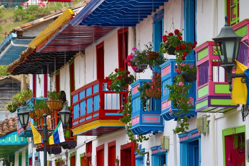 colorful buildings in salento colombia