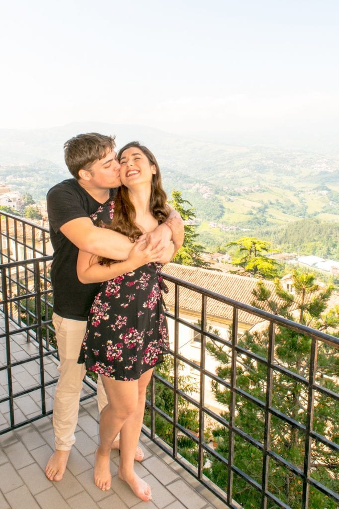 Couple on Balcony in San Marino
