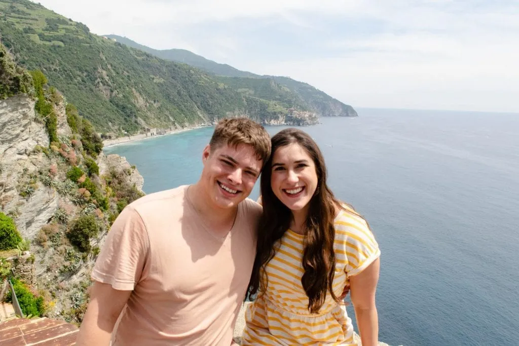 Couple in Corniglia: Best Beach Towns in Italy