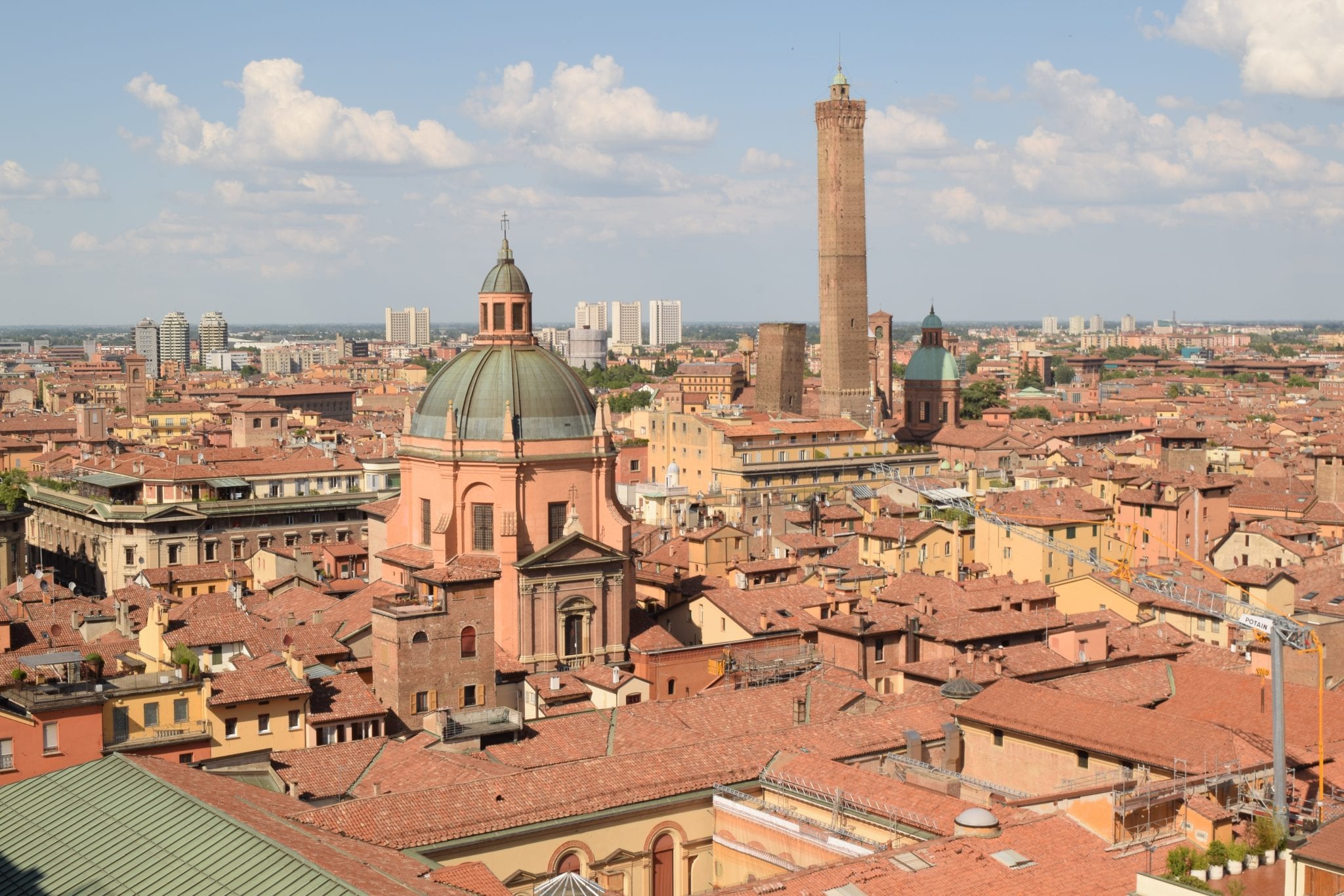 View from San Petronio's Terrace in Bologna, one of the most beautiful places in Italy