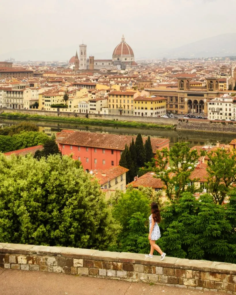 kate storm at the piazzale michelangelo overlooking the duomo in florence italy