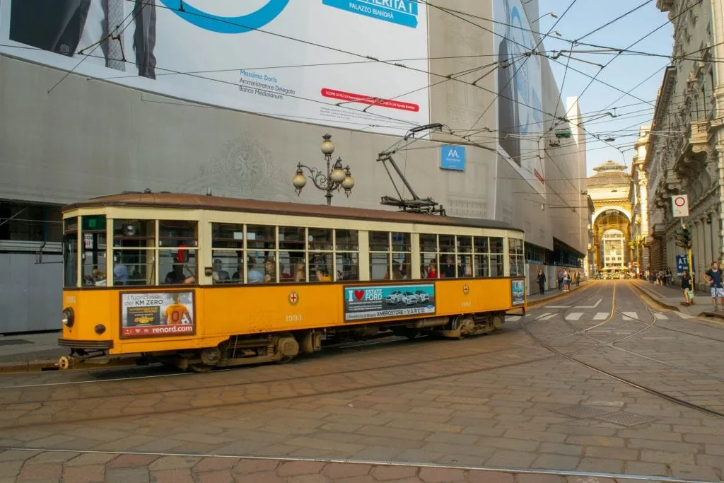 Milan in One Day Itinerary: Yellow Tram