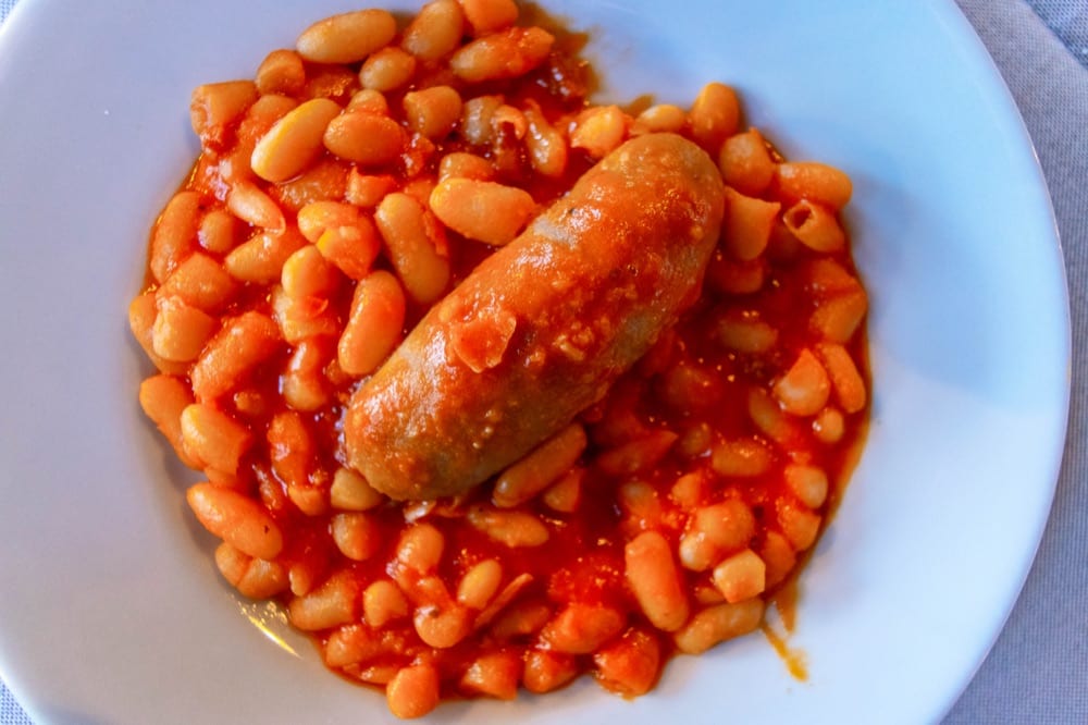 Fagioli con salsicce, a rustic, traditional Tuscan food perfect for eating in Florence Italy