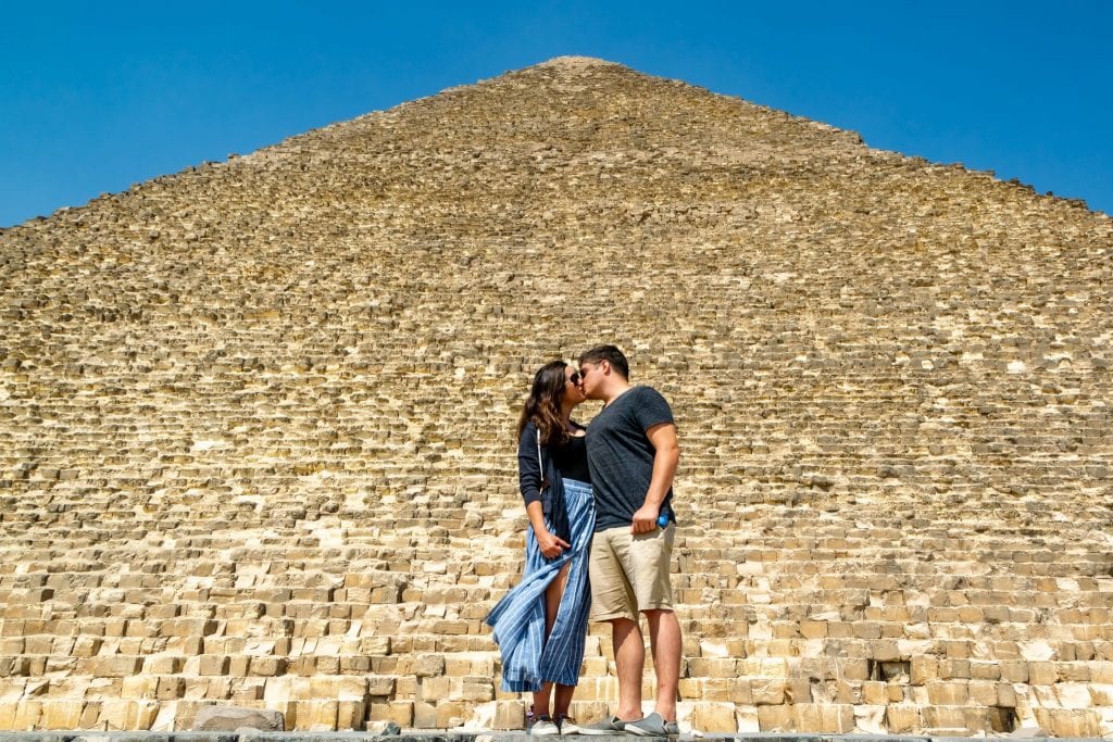 Layover in Cairo: Couple with Great Pyramid