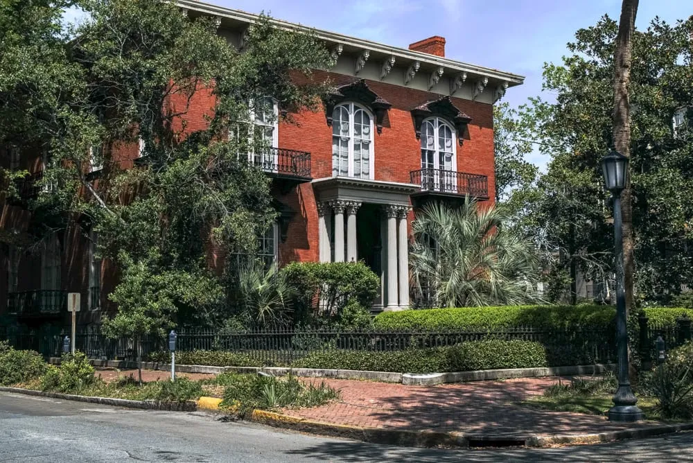 Front of the Mercer WIlliams House in Savannah GA, one of the best things to do in Savannah GA