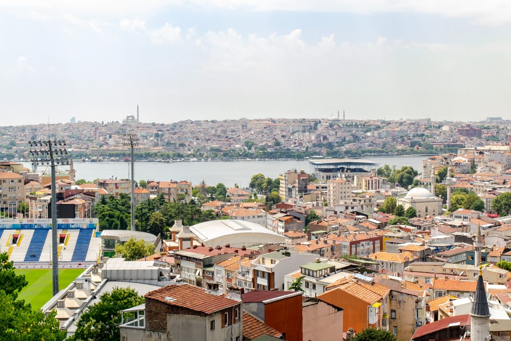 view of istanbul skyline from galata tower
