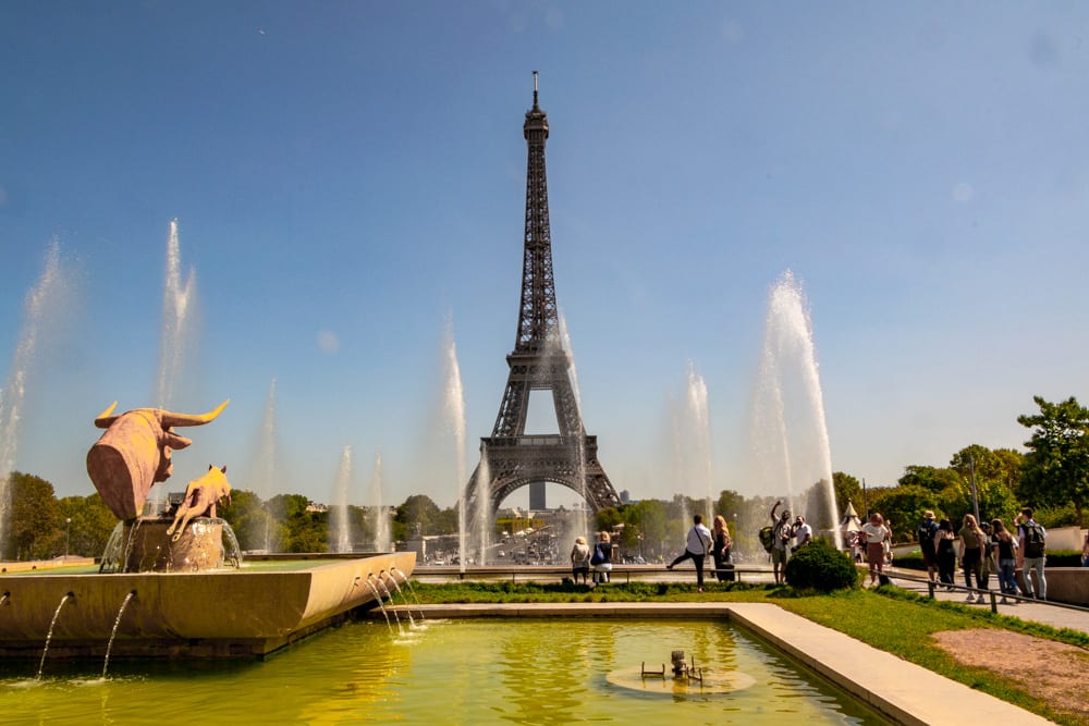 One Day in Paris: view of Eiffel Tower from Trocadero Gardens