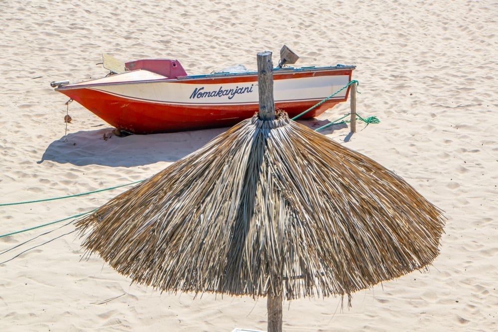 Tofo, Mozambique: Boat on Beach
