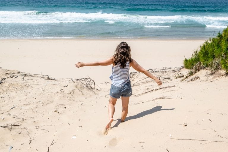kate storm on the beach in tofo mozambique