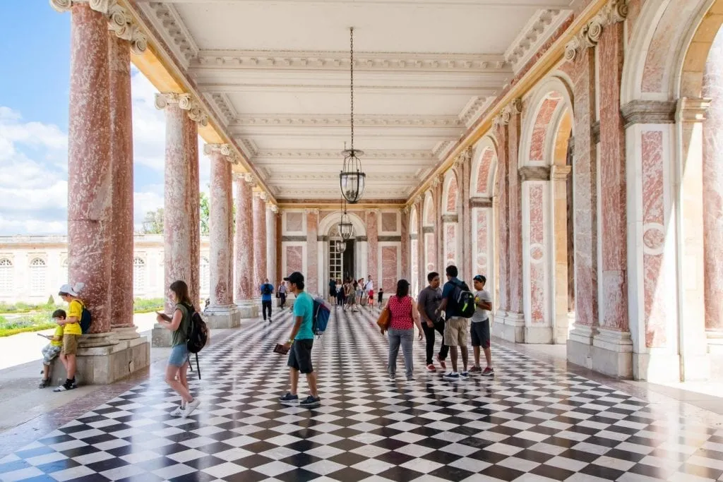 Visiting Versailles from Paris: Porch of Grand Trianon