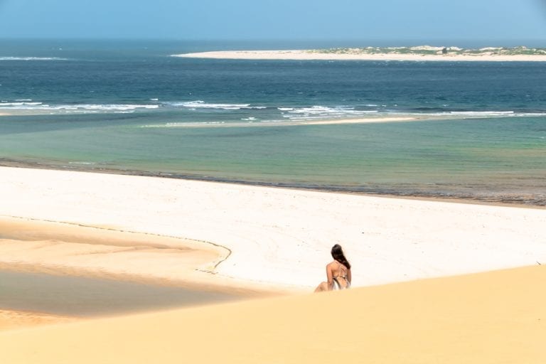 kate storm in the sand dunes of vilanculos mozambique during a life of travel lifestyle