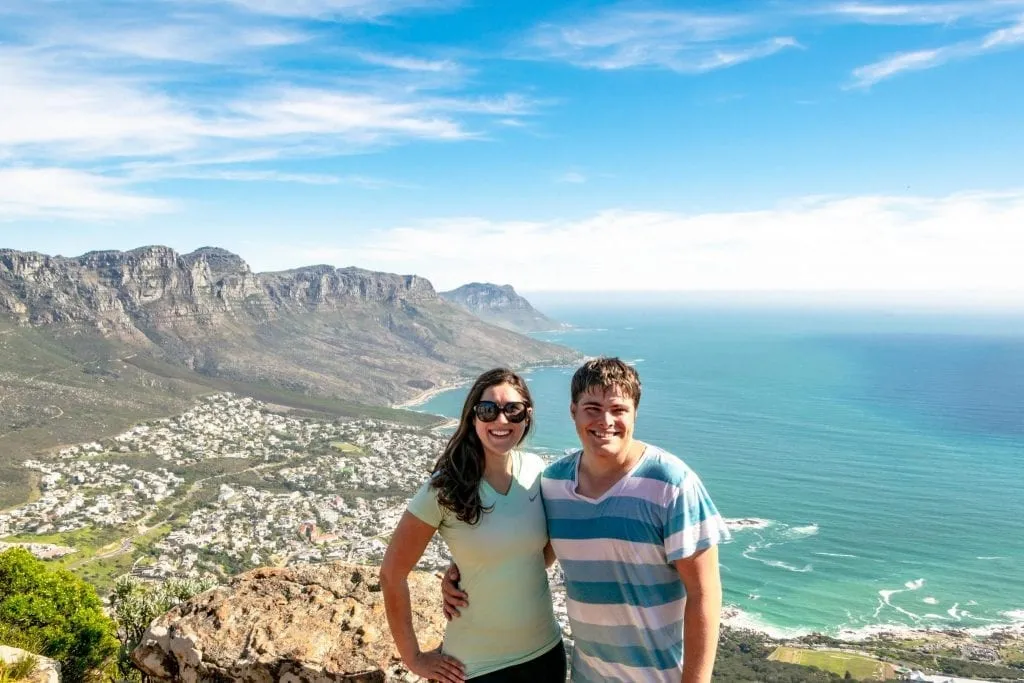 kate storm and jeremy storm hiking lions head south africa