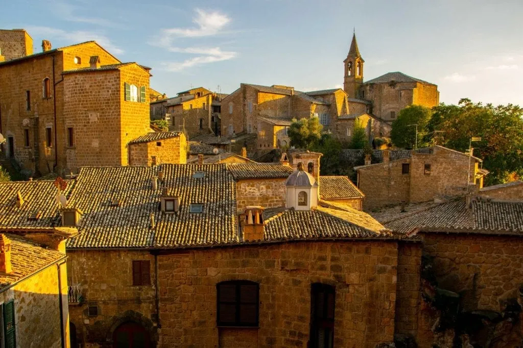 Hilltop town of Orvieto at sunset--definitely worth a visit when planning a trip to Italy!